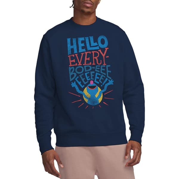 Sesamgatan Unisex Vuxen Hej Alla Grover Tröja S Navy S