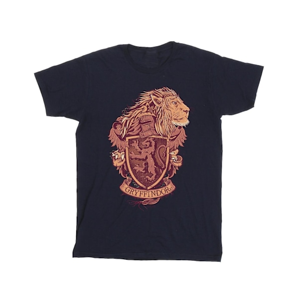 Harry Potter Boys Gryffindor Sketch Crest T-Shirt 3-4 år Marinblå Navy Blue 3-4 Years