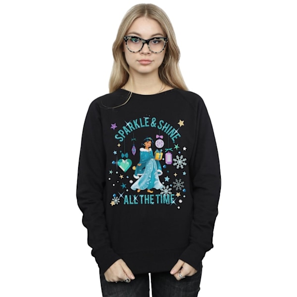 Disney Dam/Damer Prinsessan Jasmine Sparkle And Shine Sweatshirt Black M