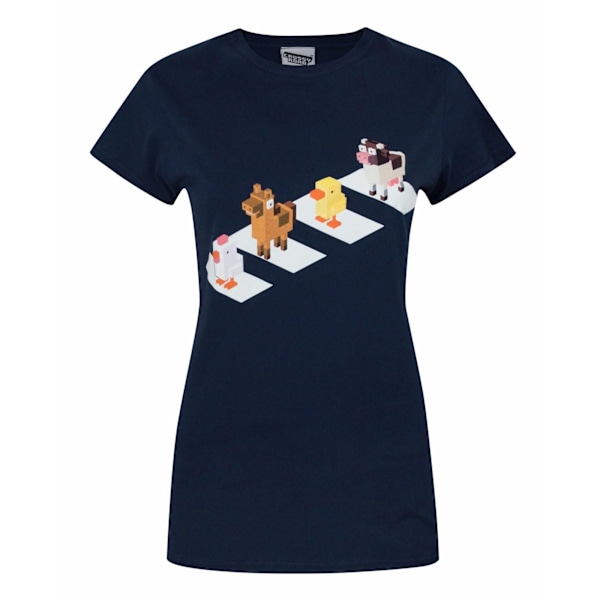 Crossy Road Dam/Damer Officiell Karaktär Crossing T-Shirt L Navy L