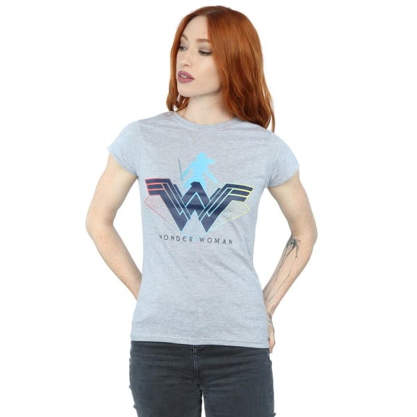DC Comics Dam/Dam Wonder Woman Warrior Logotyp bomull T-Shir Sports Grey L