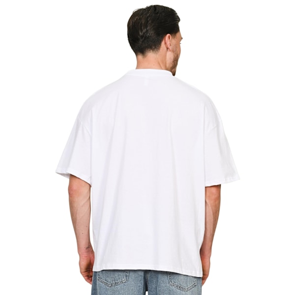 Casual Classics Unisex Vuxen Kammad Ringspunnen Bomull Förlängd Halsringning White XL
