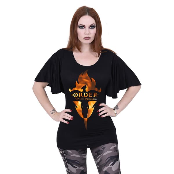 Harry Potter Dam/Kvinnor Fenixorden Ryggtryck Black L