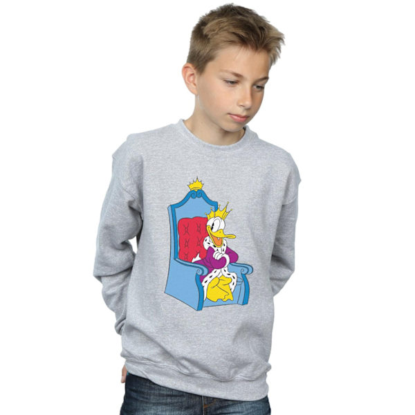 Disney Boys Donald Duck King Donald Sweatshirt 12-13 år Spor Sports Grey 12-13 Years