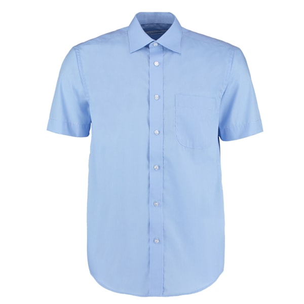 Kustom Kit Herr Business Classic Kortärmad Skjorta 19in Ljus Light Blue 19in