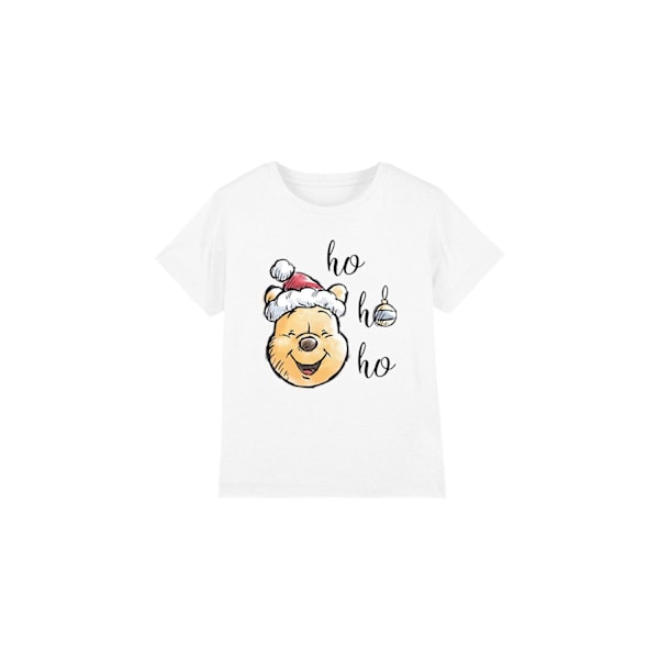 Nalle Puh Barn/Kids Ho Ho Ho, God Jul T-shirt White 12-13 Years
