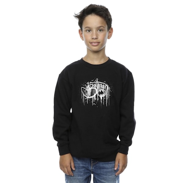 DC Comics Boys Batman Paint Splatter Sweatshirt 3-4 år Svart Black 3-4 Years