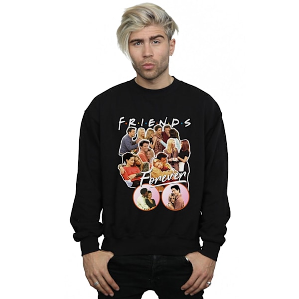 Friends Mens Forever Collage Sweatshirt XL Svart Black XL