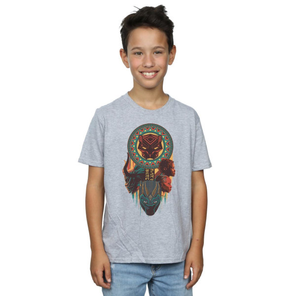 Marvel Boys Black Panther Totem T-shirt 9-11 Years Sports Grey Sports Grey 9-11 Years