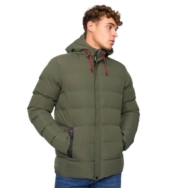 Crosshatch Herr Kampleys Präglad Vadderad Jacka M Oliv Olive M