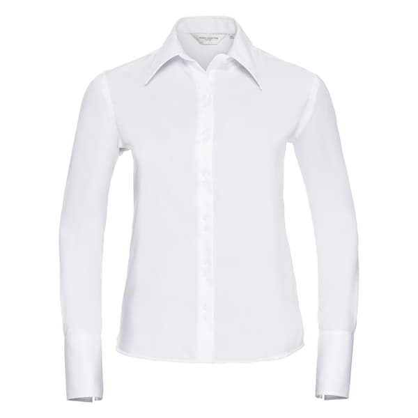Russell Collection Dam/Kvinnors Långärmad Ultimate Non-Iron Black M
