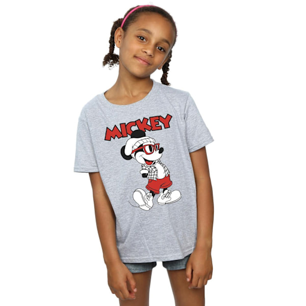 Disney Girls Mickey Mouse Hipster Bomull T-shirt 9-11 År Spo Sports Grey 9-11 Years