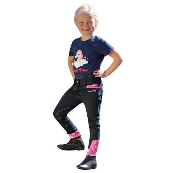 Little Rider Barn/Barn Unicorn Breeches 9-10 År Marinblå/Rosa Navy/Pink 9-10 Years