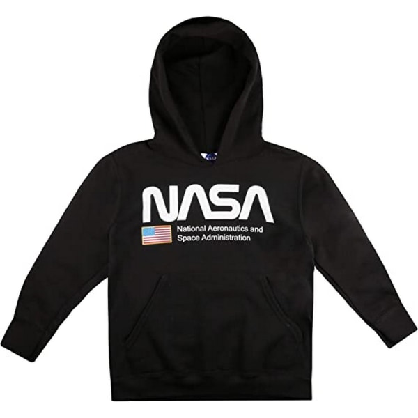 NASA Boys National Aeronautics Hoodie 10-12 Years Black Black 10-12 Years