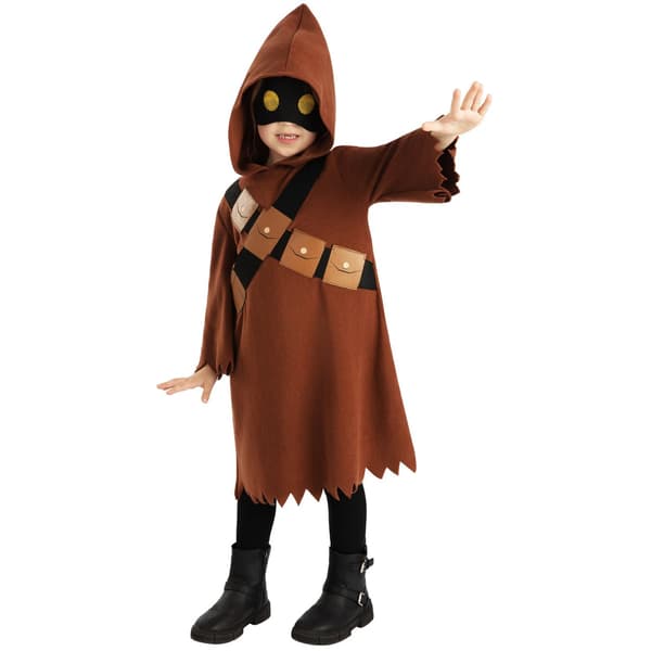 Star Wars Jawa-dräkt för barn 7-8 år Brun Brown 7-8 Years