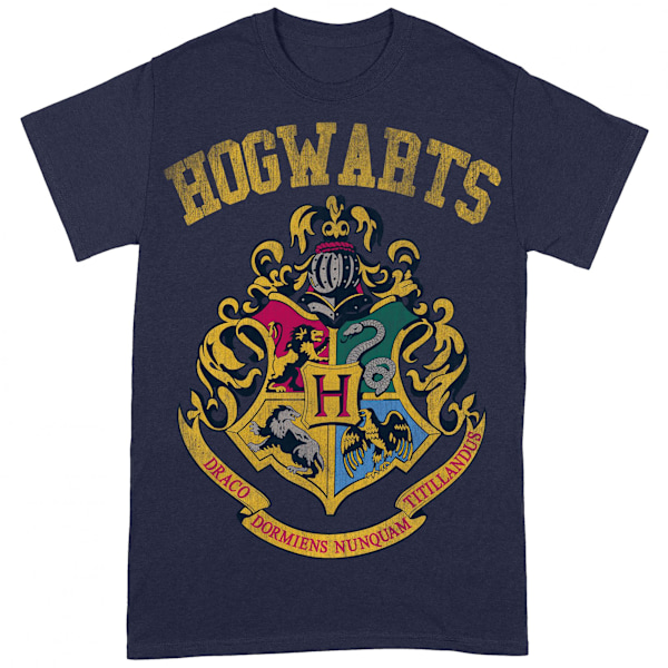 Harry Potter Unisex Vuxen Hogwarts Crest T-Shirt M Marinblå Navy M