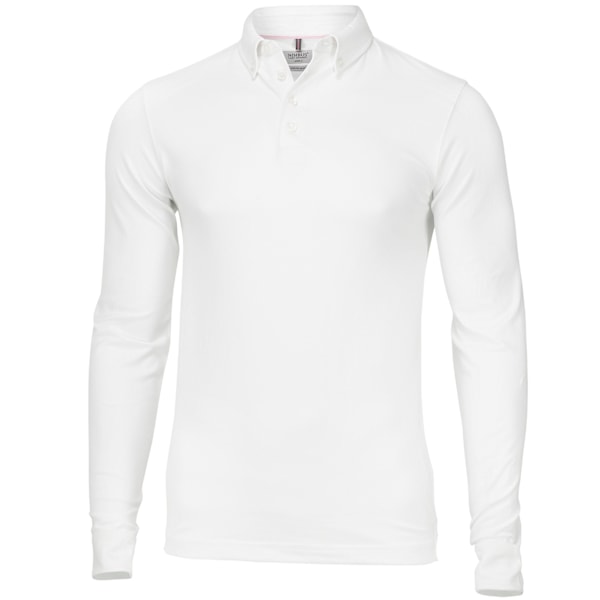 Nimbus Carlington Deluxe långärmad poloskjorta 4XL vit White 4XL