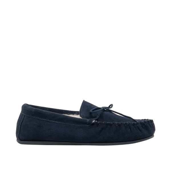 Mokkers Mens Oliver Moccasin Wool Fodrade Tofflor 14 UK Navy Navy 14 UK