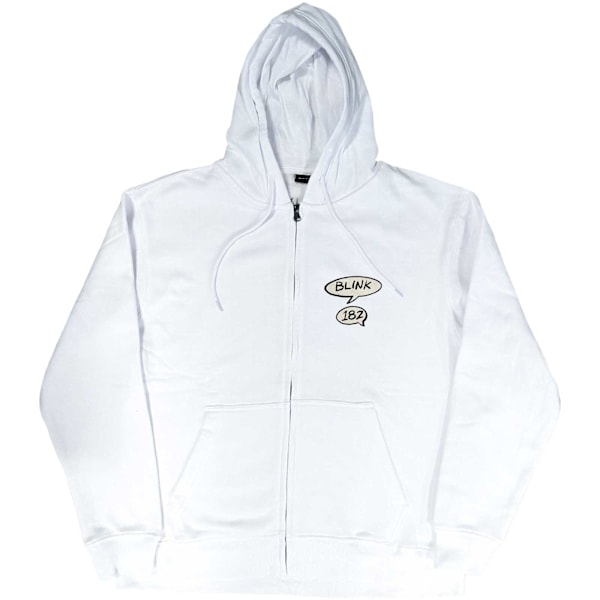 Blink 182 Unisex Vuxen Roger Rabbit Ryggtryck Full Zip Hoodie White M
