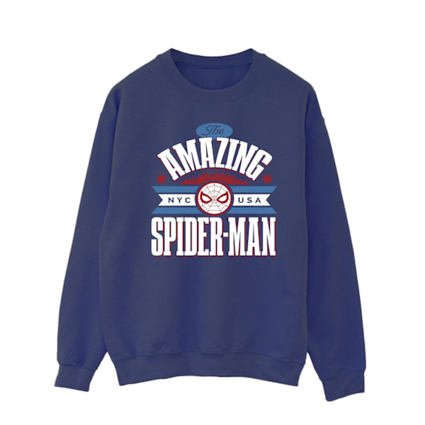 Marvel Mens Spider-Man NYC Amazing Sweatshirt M Marinblå Navy Blue M