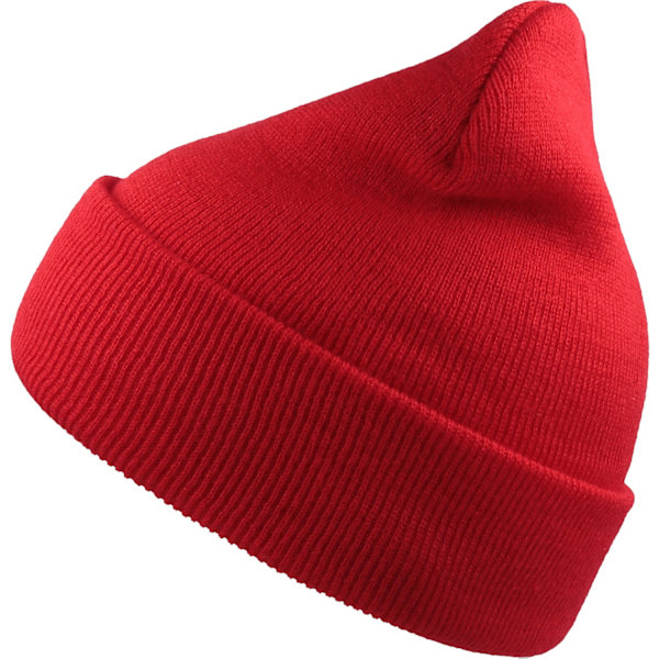 Atlantis Unisex Vuxen Vind Återvunnen Cuffad Mössa En Storlek Röd Red One Size