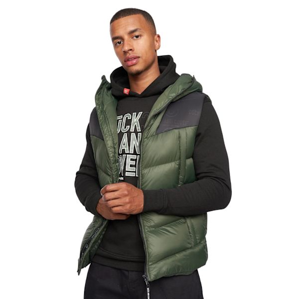 Duck and Cover Mens Raymax Gilet S Mörk Oliv Dark Olive S