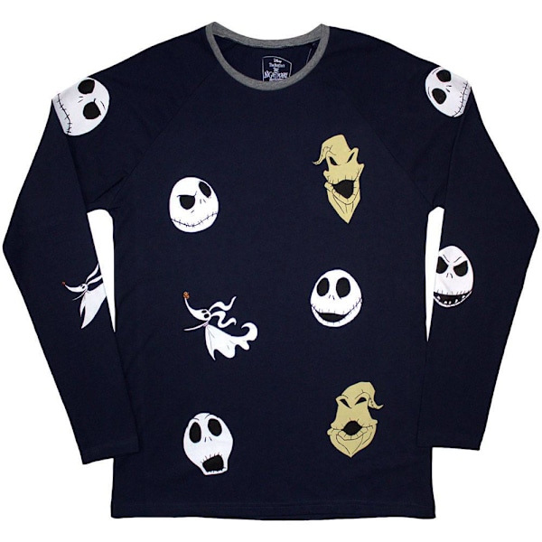 The Nightmare Before Christmas Unisex Vuxen Karaktärshuvuden Broderad Navy Blue M