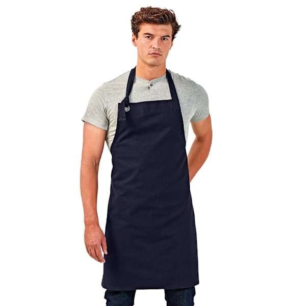 Premier Unisex Calibre Heavy Cotton Canvas Haklappsförkläde (2-pack) Navy One Size