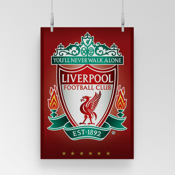 Liverpool FC Complete Crest Poster One Size Röd/Vit/Grön Red/White/Green One Size