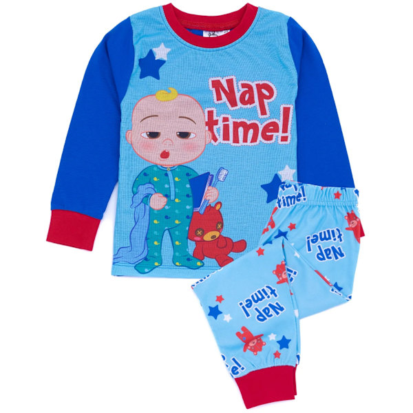 Cocomelon Pojkar Nap Time Långärmad Pyjamas Set 12-18 Månader Blå Blue/Red 12-18 Months