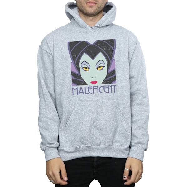 Disney Herr Maleficent Cropped Head Hoodie S Sports Grey Sports Grey S