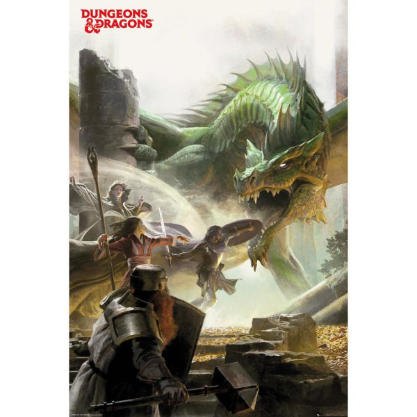 Dungeons & Dragons Adventure Poster One Size Grön/Grå Green/Grey One Size