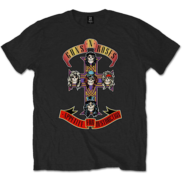 Guns N Roses Unisex Adult Appetite For Destruction T-Shirt S Bl Black S