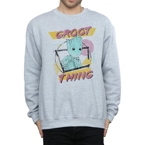 Marvel Mens Guardians Of The Galaxy Vol. 2 Groot Thing Sweatshirt XXL Sports Grey Sports Grey XXL
