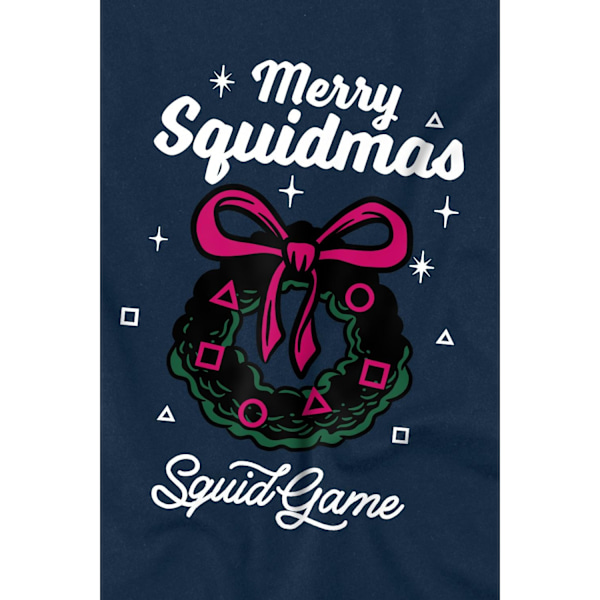 Squid Game Unisex Vuxen Merry Squidmas Krans T-Shirt S Marinblå Navy S