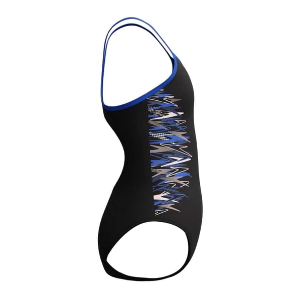 Speedo Flickor Tryckt Tunn Rem Baddräkt 7-8 År En Anthracite/Deep Grey 7-8 Years