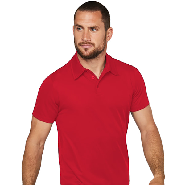 Kariban Proact Herr Kortärmad Performance Poloshirt L Röd Red L