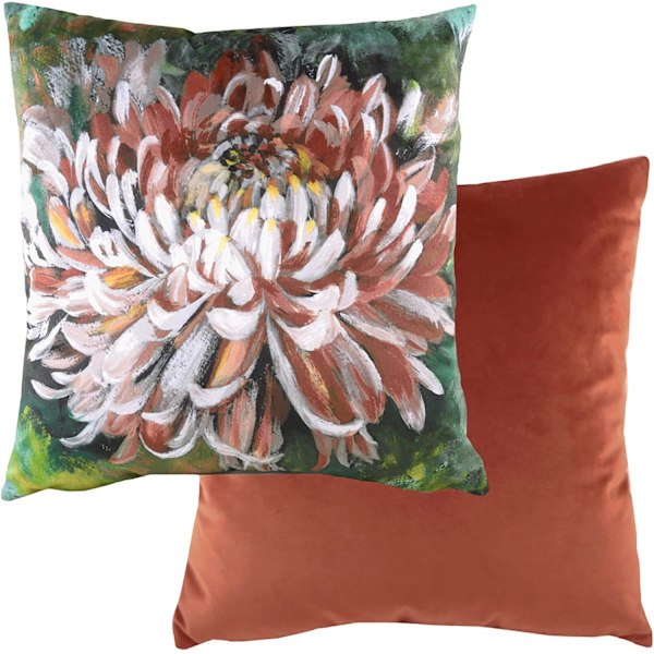 Evans Lichfield Vinterblommor Krysantemum Kuddfodral Ett Terracotta One Size