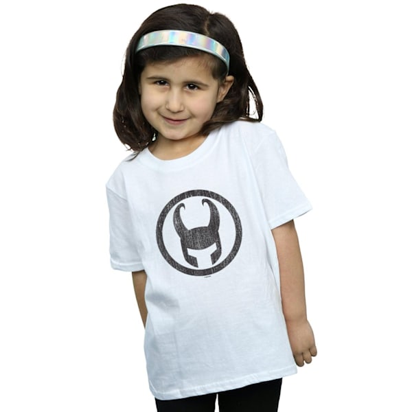 Marvel Girls Loki Icon Bomull T-shirt 3-4 år Vit White 3-4 Years