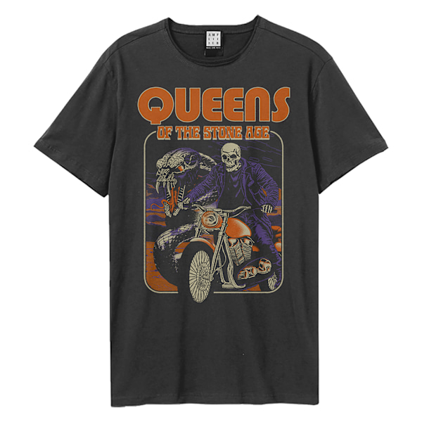 Amplified Unisex Vuxen Rider Queens Of The Stone Age T-Shirt M Charcoal M