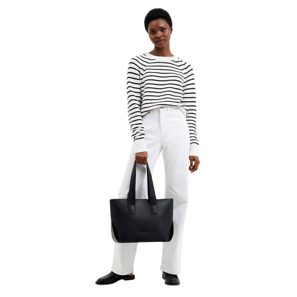 French Connection Dam Lillie Mozart Bomullströja 14 White/Blue 14 UK