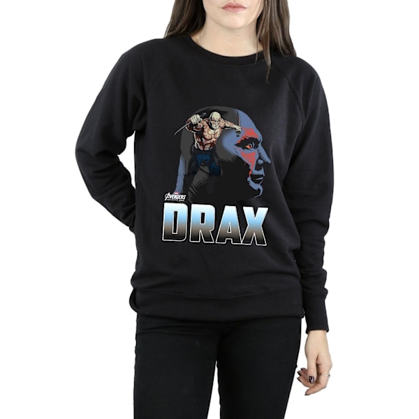 Marvel Dam/Kvinnor Avengers Infinity War Drax Karaktär Sweatshirt Black XXL