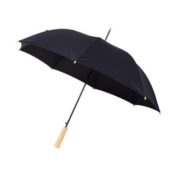 Avenue Alina 23 tum automatiskt öppnande paraply av återvunnen PET, en storlek S Solid Black One Size