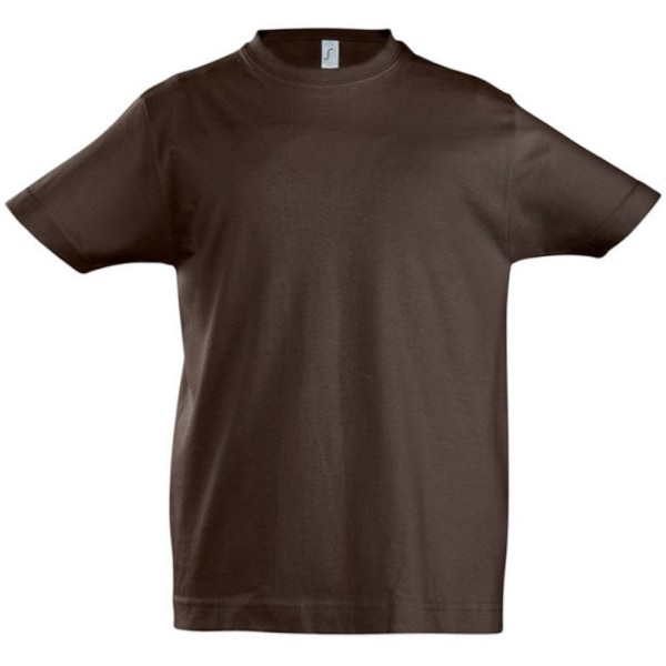SOLS Kids Unisex Imperial Heavy Cotton kortärmad T-shirt 8 år Chocolate 8yrs