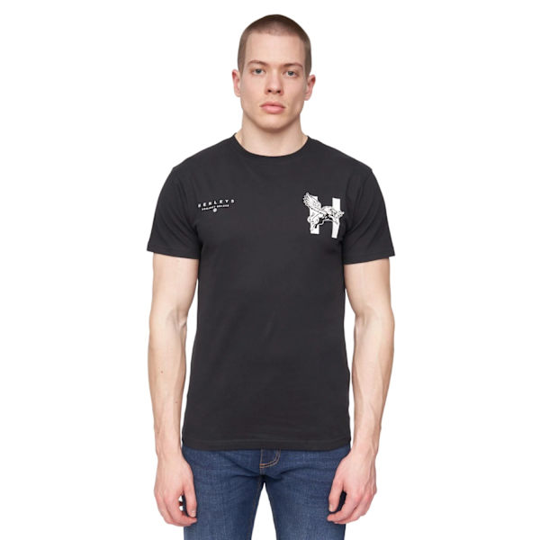 Henleys Herr Kilhen Logotyp T-shirt Stor Svart Black L