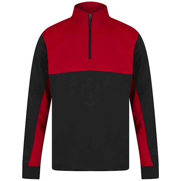 Finden & Hales Barn/Barn Quarter Zip Track Top 5-6 År B Black/Red 5-6 Years