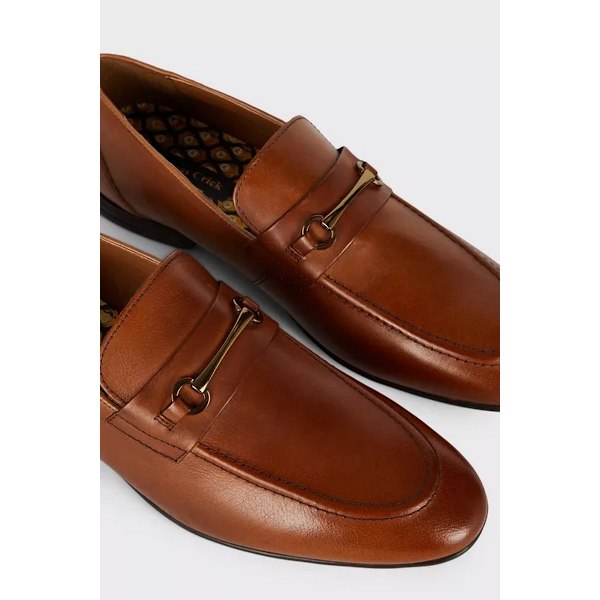 Burton Mens Läder Spänne Detail Loafers 10 UK Tan Tan 10 UK