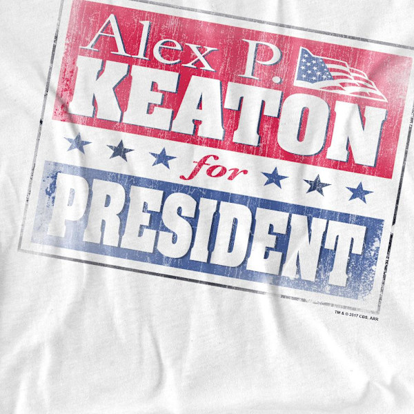 Family Ties Unisex Vuxen Alex for President T-Shirt XXL Vit White XXL