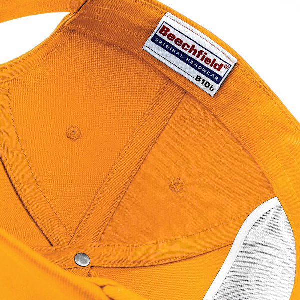 Beechfield Plain Unisex Junior Original 5 Panel Baseball Cap On Orange One Size