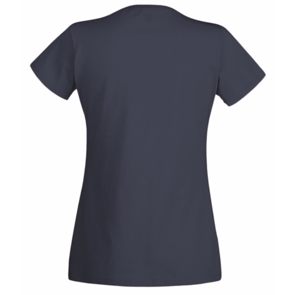 Womens/Ladies Value Fitted Short Sleeve Casual T-Shirt Large Mi Midnight Blue Large
